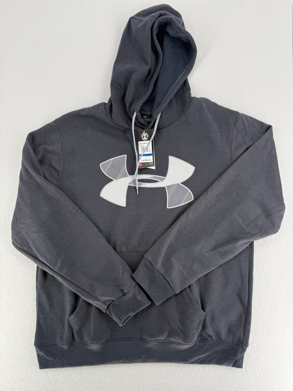 Under Armour Armour Fleece Twist Hoodie Mens XL Gray Big Logo NWT 1320751